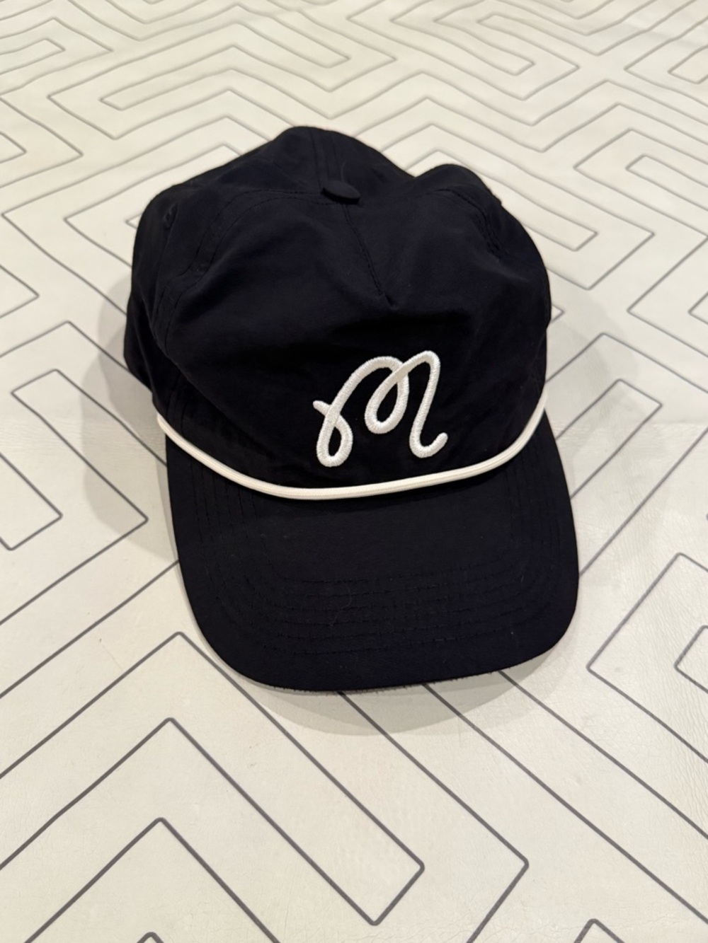 Malbon Golf Black Rope Hat
